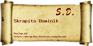 Skrapits Dominik névjegykártya