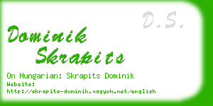 dominik skrapits business card